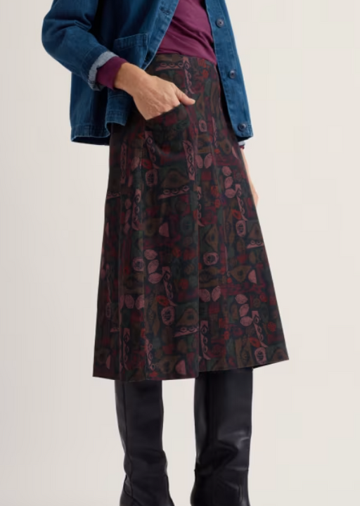 New Seasalt Forest View Skirt - Sculpted Shapes Dried Rose