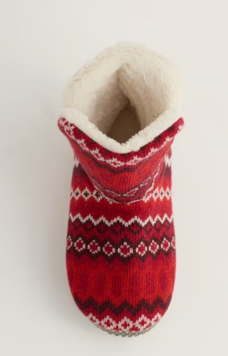 NEW Seasalt Snooze Slipper Booties - Modernist Vermillion Mix