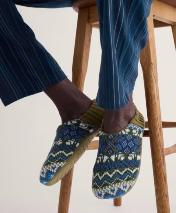 NEW Seasalt Men's Cabin Slipper - Twigs Artichoke