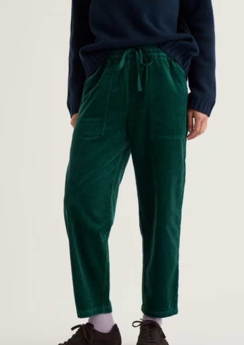 NEW Seasalt Sholl Cord Tapered Joggers - Dark Thyme