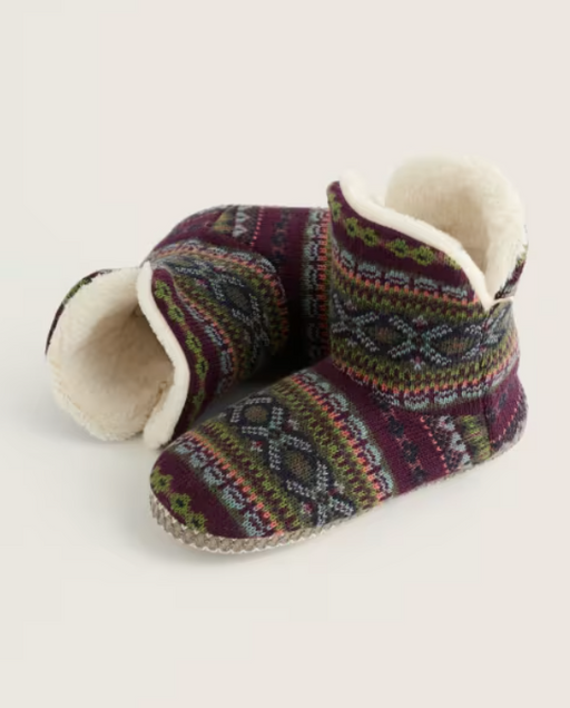 NEW Seasalt Snooze Slipper Booties - Larkspur Dark Hellebore