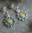 NEW Sheila Fleet Daisies at Dawn Enamel Drop Earrings in 'SCAA' colourway (EEX234)