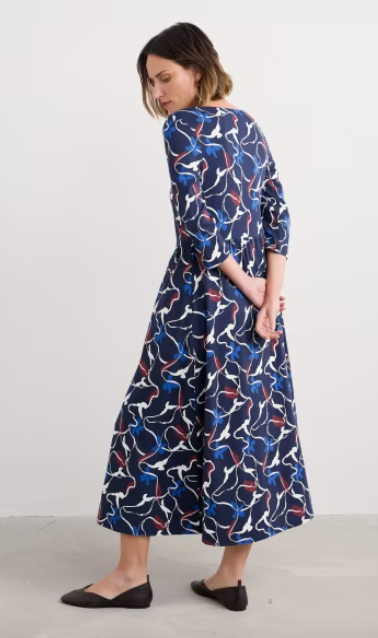 NEW 25% OFF Seasalt Emily Waisted Dress- Kestrel Flight Maritime.