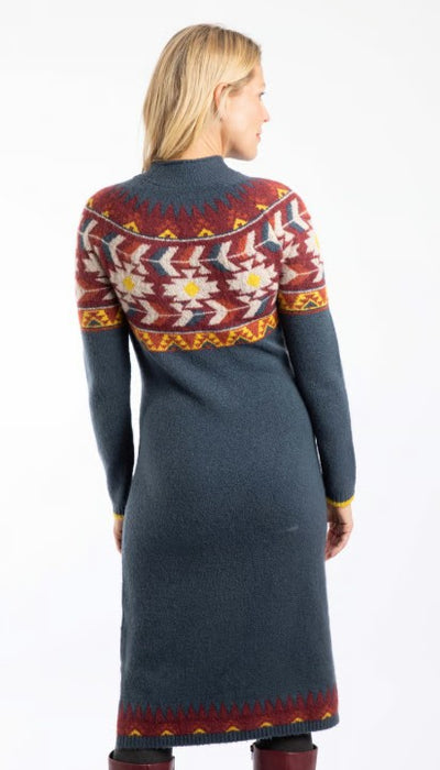 NEW 25% OFF Weird Fish Vondra Knitted Jumper Dress - Navy