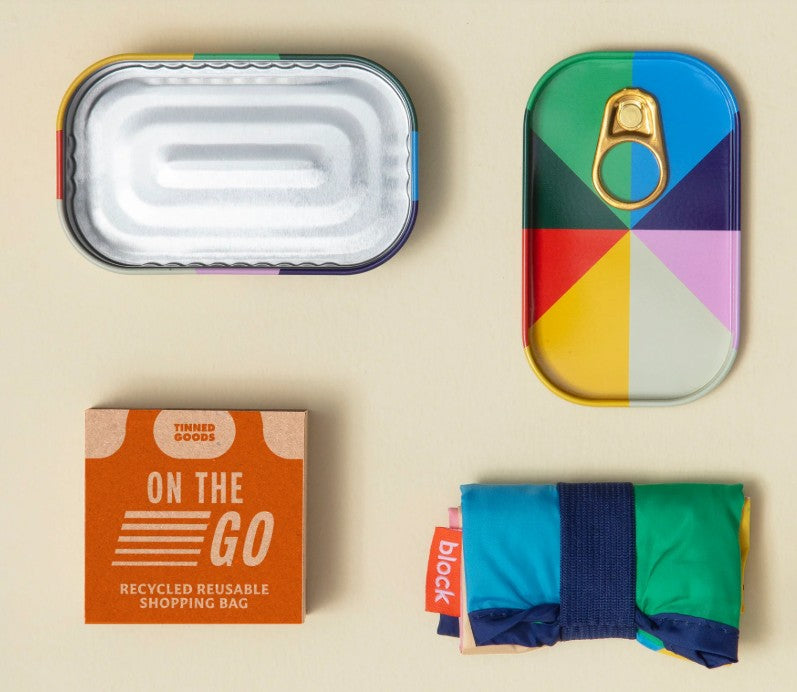 Block Design - Recycled Reusable Shopping Bag