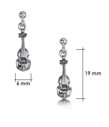 Sheila Fleet Petite Fiddle Drop Earrings in Sterling Silver (E00308)