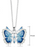 Sheila Fleet Holly Blue Butterfly Small Enamel Pendant (EP0268)