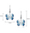 Sheila Fleet Holly Blue Butterfly Enamel Drop Earrings (EEX286)