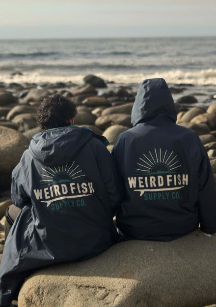 NEW 25% OFF Weird Fish Atlantic Waterproof Robe - Blue Surf