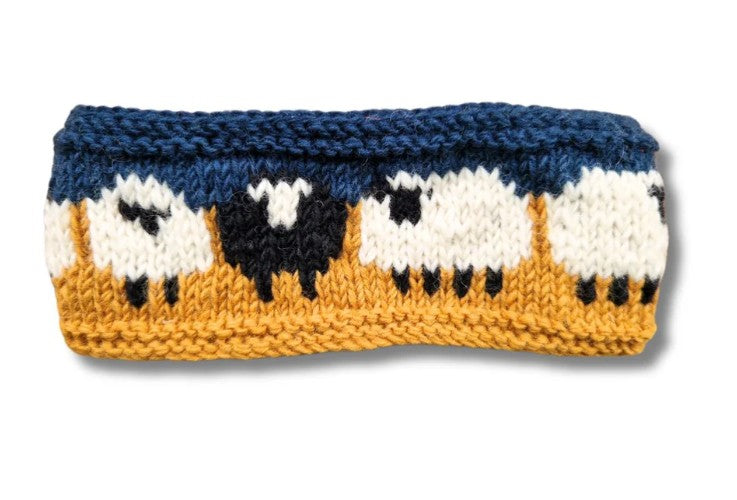 From The Source Hand Knitted Sheep Wool Headband - Various Colours