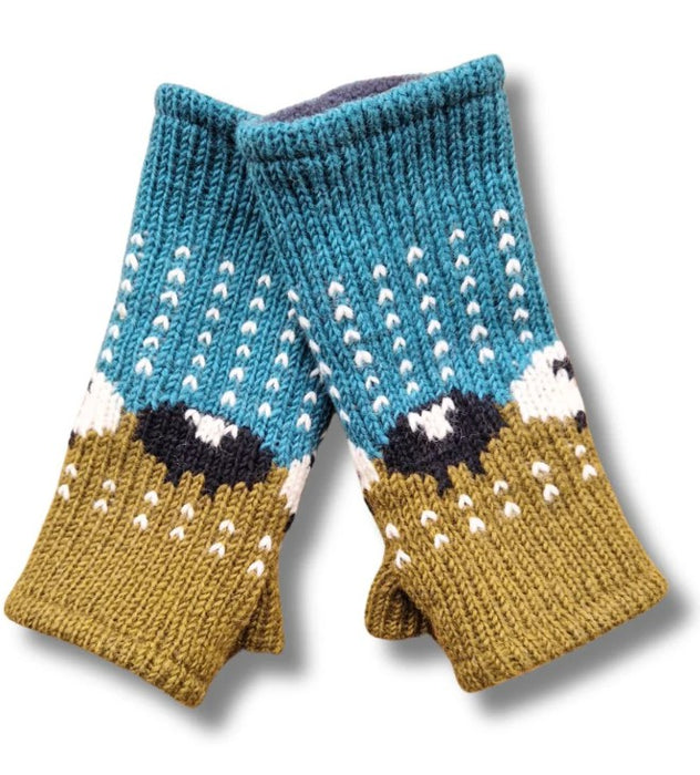 From The Source Hand Knitted Sheep Wristwarmers