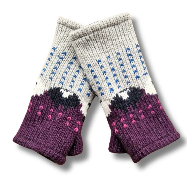 From The Source Hand Knitted Sheep Wristwarmers