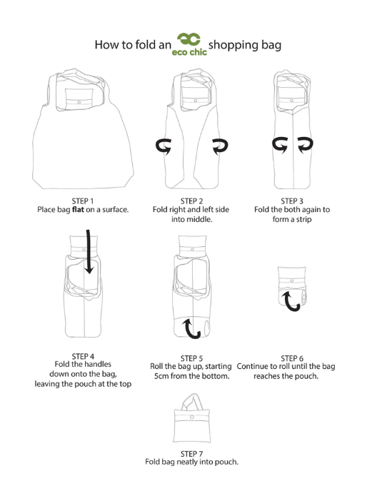 Eco Chic Packable Tote Bags - Blue Puffins