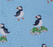 Eco Chic Packable Tote Bags - Blue Puffins