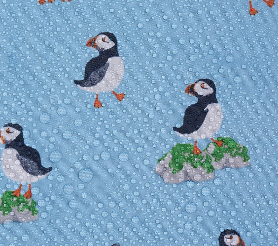 Eco Chic Packable Tote Bags - Blue Puffins