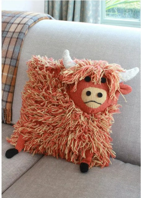 Pachamama Hairy Highland Cow Cushion
