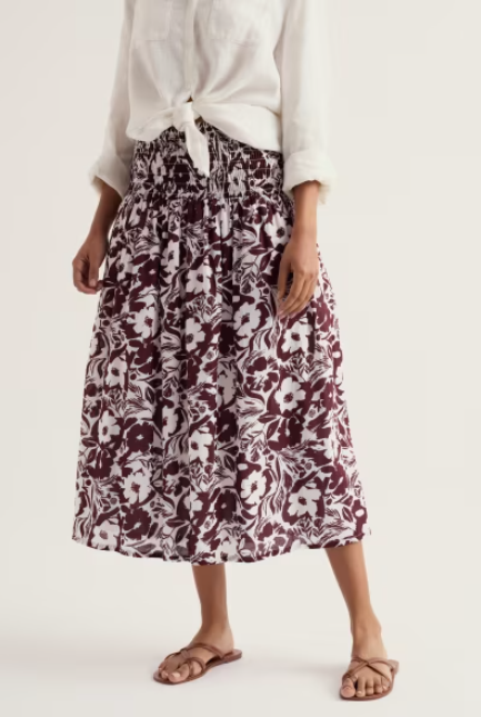 NEW Seasalt Rosemary Skirt - Summer Shadows Cacao