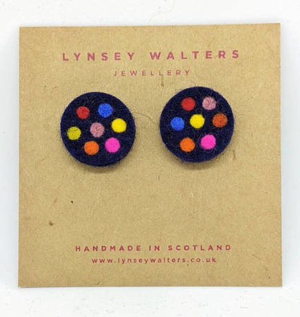 Lynsey Walters - Galaxy Studs in Navy