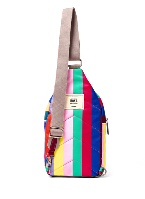 Roka London - Willesden Sling Bag - Multi Wide Stripe
