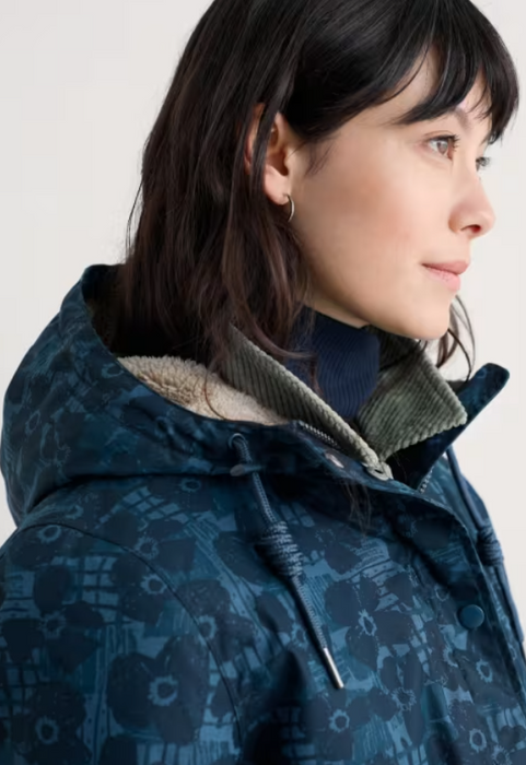 NEW Seasalt Plant Hunter Waterproof Parka Coat - Patchwork Bloom Squall