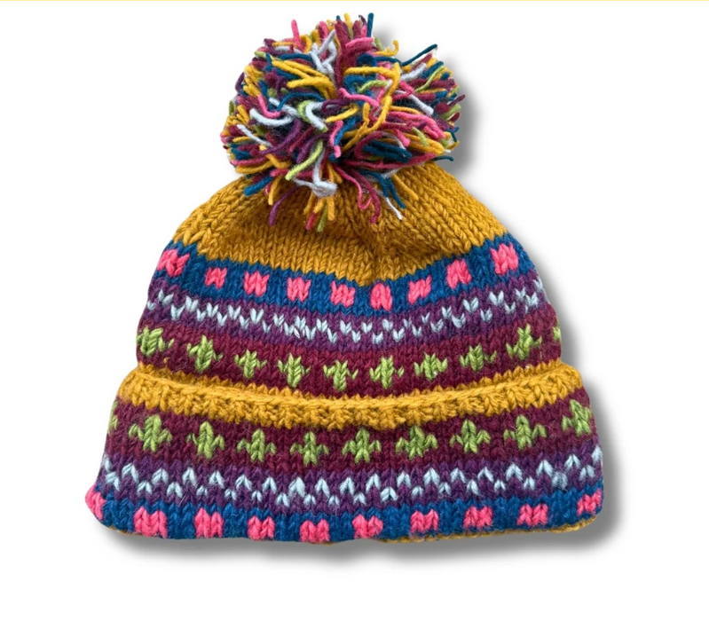 From The Source Nordic Knit Wool Bobble Hat