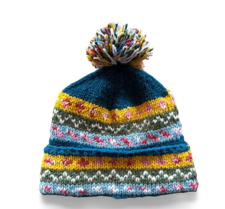 From The Source Nordic Knit Wool Bobble Hat