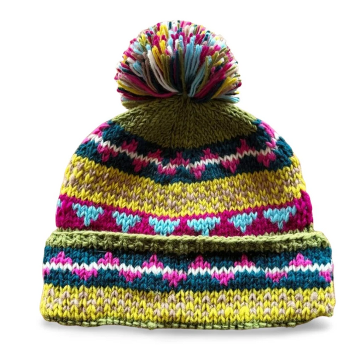 From The Source Nordic Knit Wool Bobble Hat