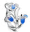 Sheila Fleet Bluebell 3-flower Enamel Ring in Sterling Silver (ER241-BBELL)