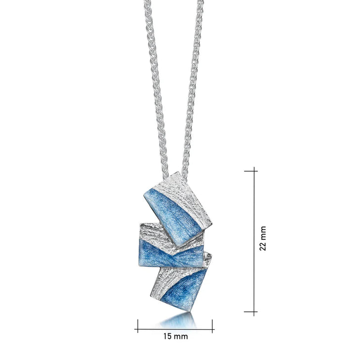 Sheila Fleet Flagstone Small Pendant Necklace - Slate (EP0137)