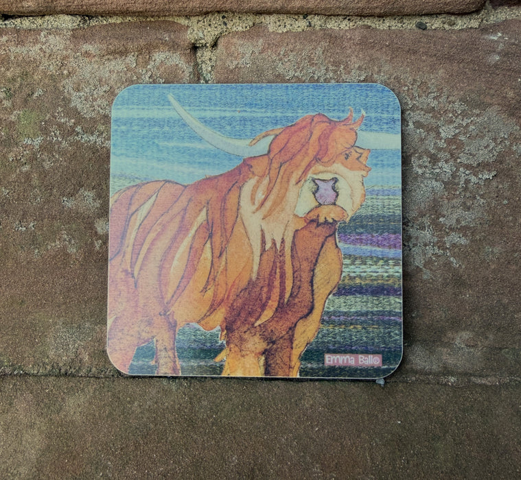 Emma Ball 'Highland Coos' Coaster