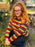 Annie Glue Roll Neck Stripey Jumper in Rainbow