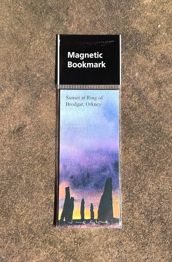 Jane Glue Sunset at Ring of Brodgar Magnetic Bookmark