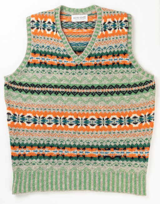 Eribe Brodie Fair Isle Vest in Woodland