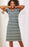 NEW Weird Fish China Blue Maliha Organic Cotton Jersey Stripe Dress