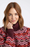 NEW Weird Fish Dandi Patterned Roll Neck Jumper - Deep Crimson