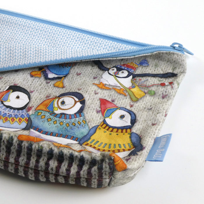 Emma Ball Woolly Puffin Zipped Pouch