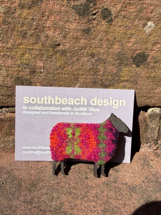 Southbeach Designs x Judith Glue Rackwick Fair Isle Sheep Brooch - Various colours