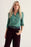 NEW Seasalt 3/4 Embrace Jersey Shirt - Woodland Forms Dark Thyme
