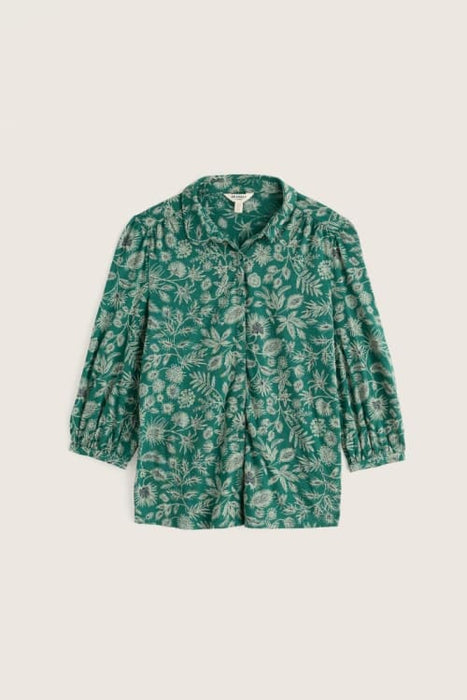 NEW Seasalt 3/4 Embrace Jersey Shirt - Woodland Forms Dark Thyme