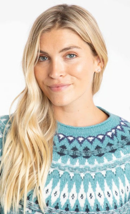 NEW 25% OFF Weird Fish Lowell Fair Isle Jumper Smoked Blue