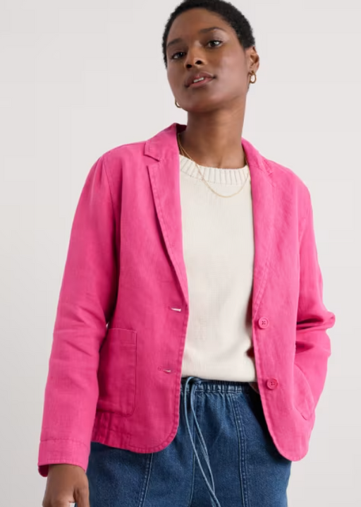 Seasalt Blinker Linen Blazer - Tulip