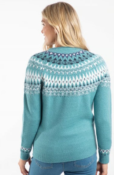 NEW 25% OFF Weird Fish Lowell Fair Isle Jumper Smoked Blue