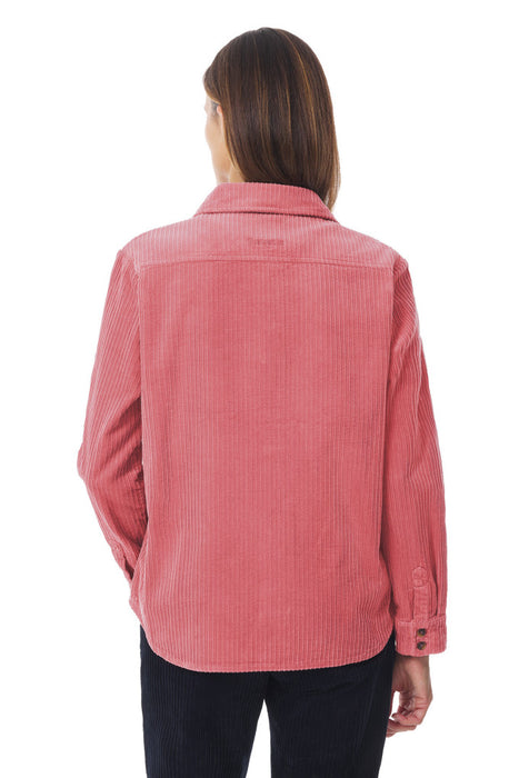 NEW Mousqueton Brezelia Corduroy overshirt in peony Pink (Pivoine)