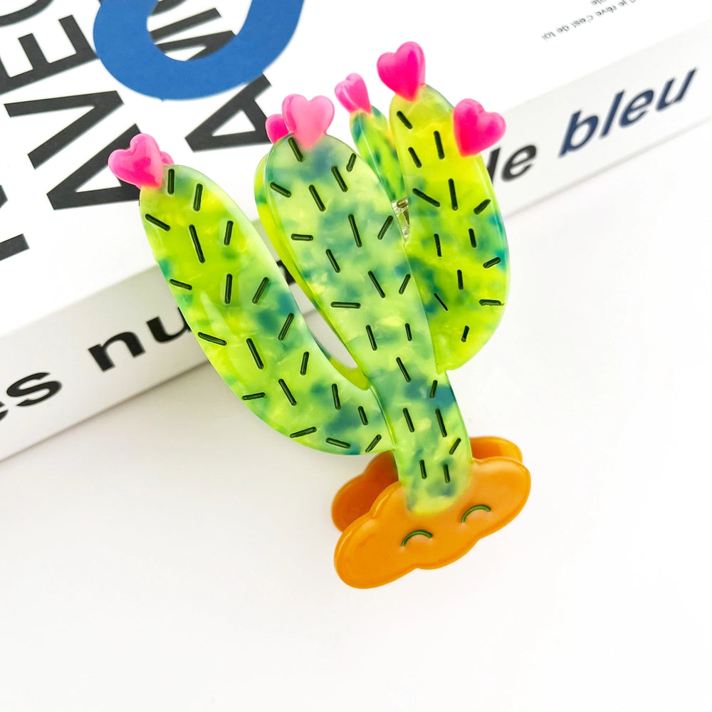 TheDivaSoap - Green Cactus Hair Claw Clip