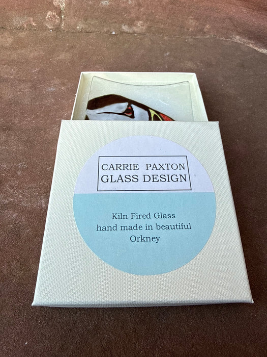 Carrie Paxton Glass Puffin Square
