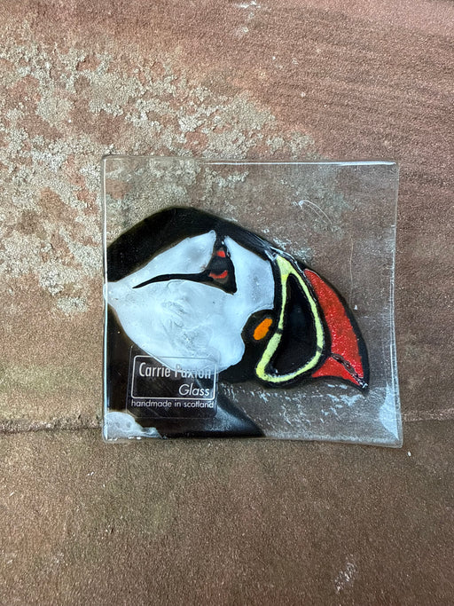 Carrie Paxton Glass Puffin Square