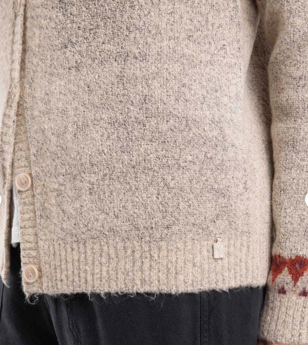 NEW 25% OFF Weird Fish - Hatty Fair Isle Cardigan - Chalk