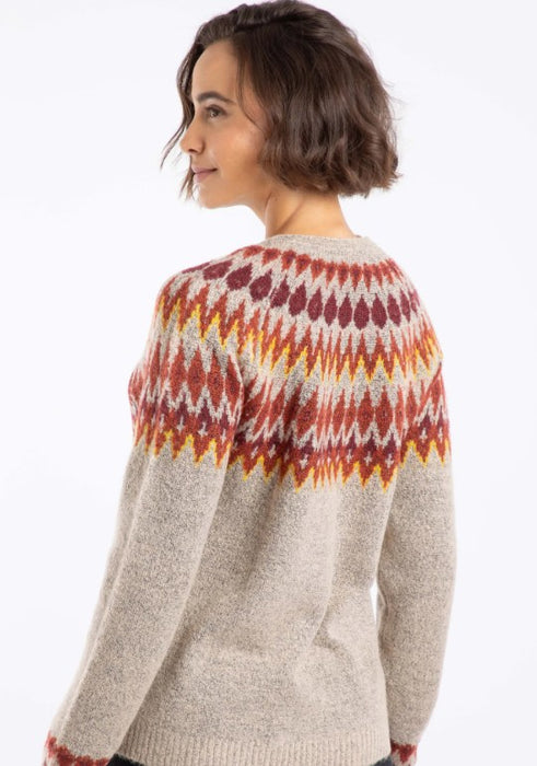 NEW 25% OFF Weird Fish - Hatty Fair Isle Cardigan - Chalk