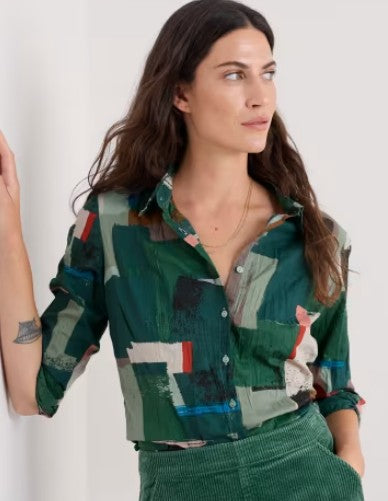 NEW 25% OFF Seasalt Larissa Shirt - Aerial Field Coppice