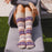 Ida LONG Fair Isle Nordic Woollen  Socks